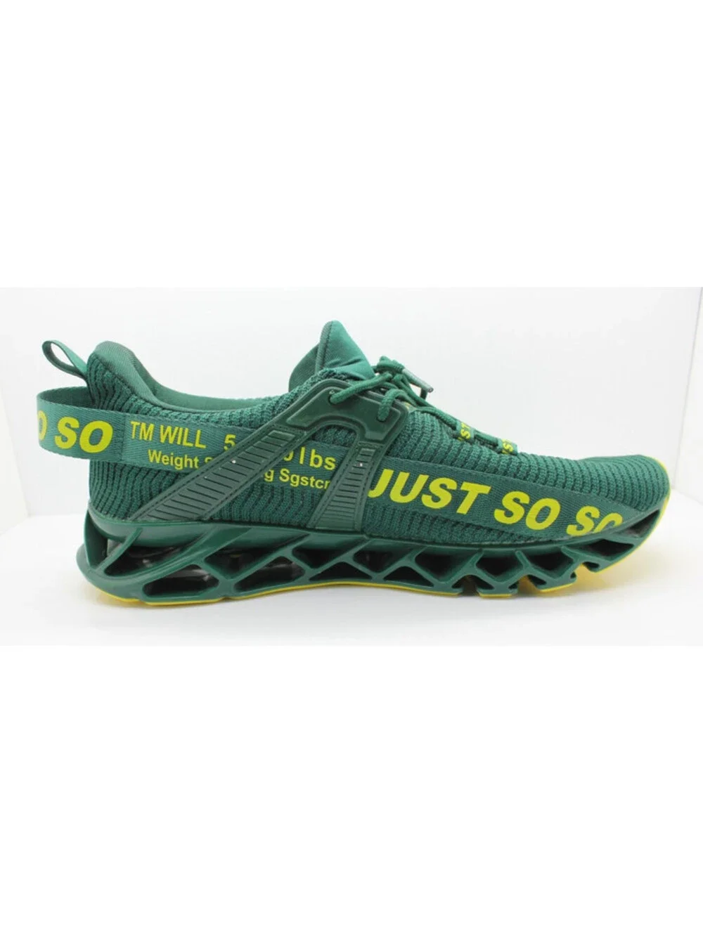 Just So So Men's Blade Running Shoes Green Yellow Athletic Sneakers Size 12